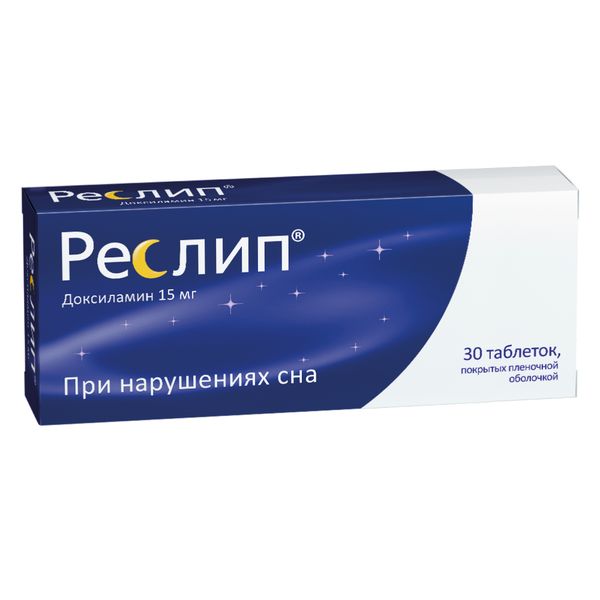 Реслип таблетки п/о плен. 15мг 30шт
