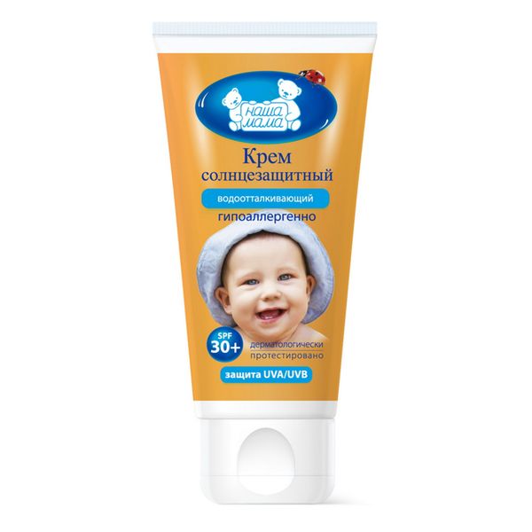 Крем солнцезащитный водоотталкивающий детский SPF30 Наша мама туба 50мл