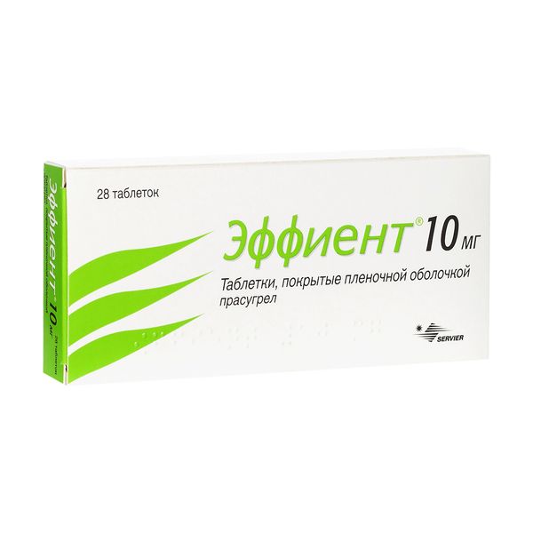 Эффиент таблетки п/о. плен 10мг 28шт