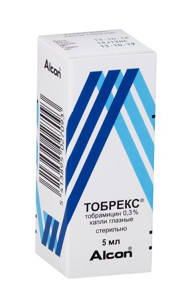 Тобрекс Droptainer капли глазные 0,3% 5мл