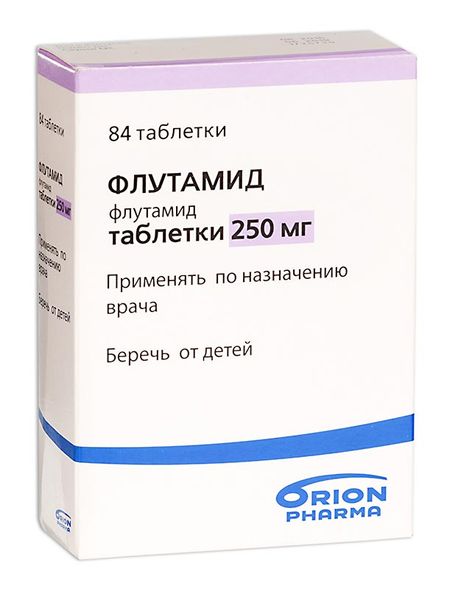 Флутамид таблетки п/о плен. 250мг 84шт