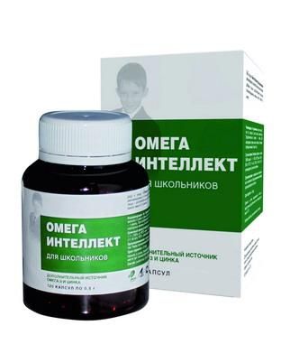 Омега Интеллект для школьников Экко Плюс капсулы 0,5г 120шт