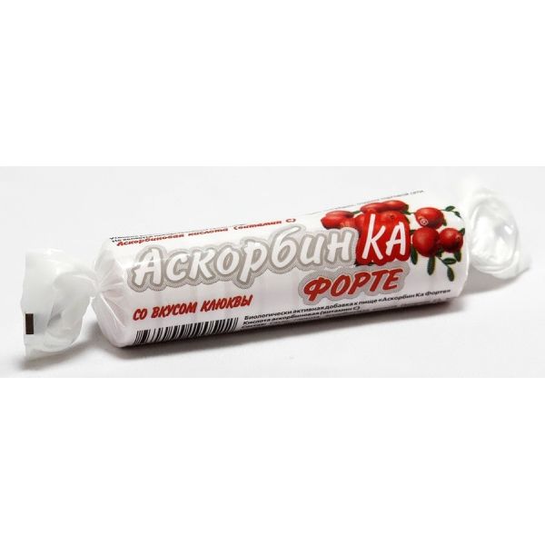 АскорбинКа Форте вкус клюквы таблетки жевательные 10шт