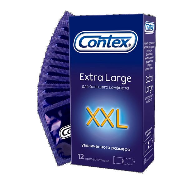 Презервативы увеличенного размера Extra Large XXL Contex/Контекс 12шт Презервативы увеличенного размера Extra Large XXL Contex/Контекс 12шт