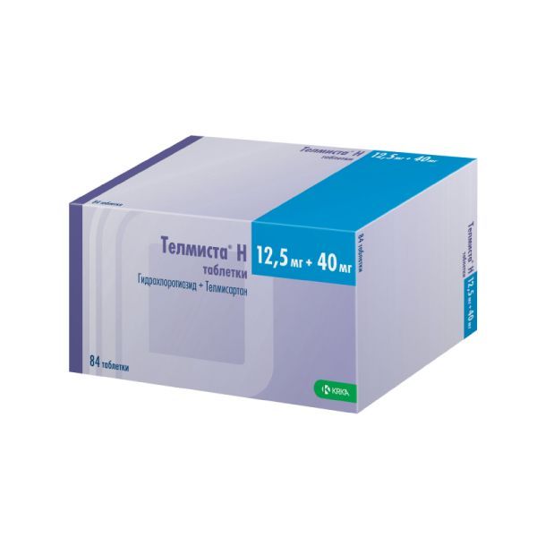 Телмиста Н таблетки 12,5мг + 40мг 84шт