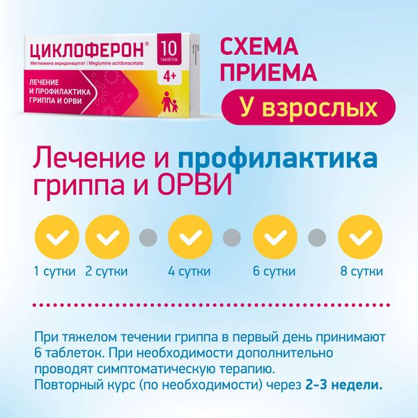 Циклоферон таблетки кишечнорастворимые п/о плен. 150мг 10шт фото №9 Циклоферон таблетки кишечнорастворимые п/о плен. 150мг 10шт фото №9