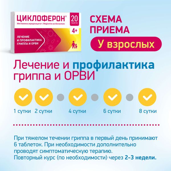 Циклоферон таблетки кишечнорастворимые п/о плен. 150мг 20шт фото №9