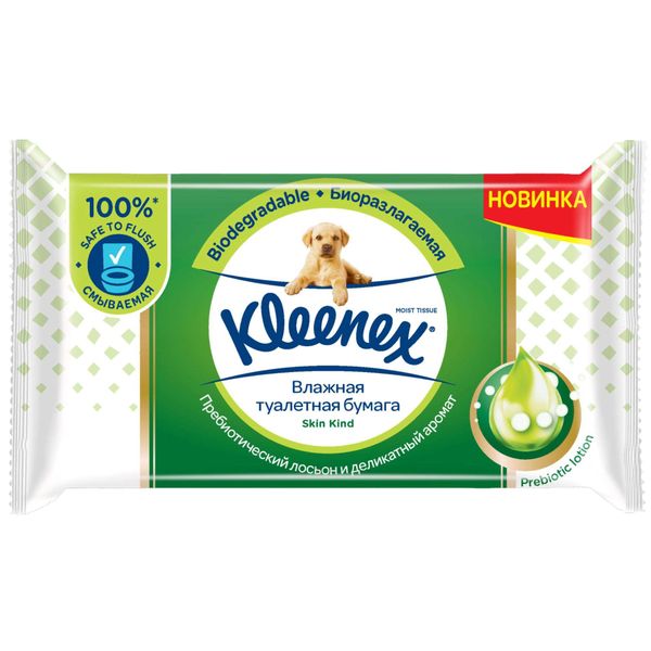 Бумага туалетная влажная Skin Kind Kleenex/Клинекс 38шт Бумага туалетная влажная Skin Kind Kleenex/Клинекс 38шт