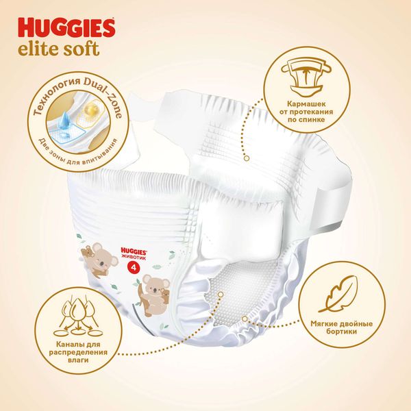Подгузники детские Elite Soft Huggies/Хаггис 5-9кг 21шт р.3 фото №2 Подгузники детские Elite Soft Huggies/Хаггис 5-9кг 21шт р.3 фото №2