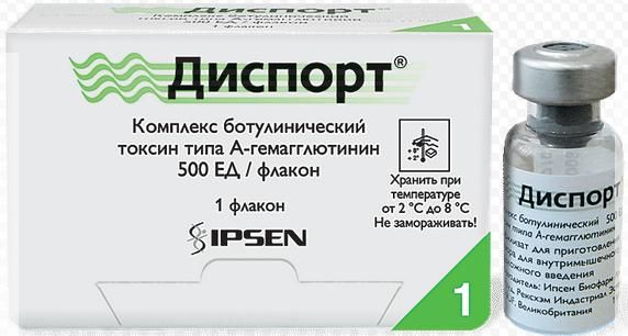 Диспорт лиофилизат для приг. раствора для инъекций 500ЕД