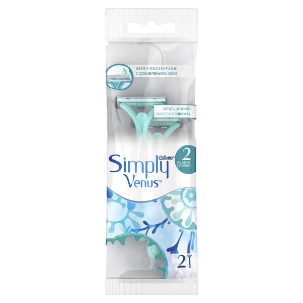 Одноразовая женская бритва Gillette Venus (Жиллетт Винус) Simply 2, 2 шт. Одноразовая женская бритва Gillette Venus (Жиллетт Винус) Simply 2, 2 шт.