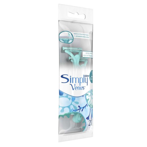 Одноразовая женская бритва Gillette Venus (Жиллетт Винус) Simply 2, 2 шт. фото №2 Одноразовая женская бритва Gillette Venus (Жиллетт Винус) Simply 2, 2 шт. фото №2