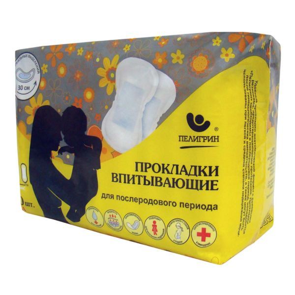 Прокладки впитывающие для послеродового периода П4 Пелигрин 10шт фото №4