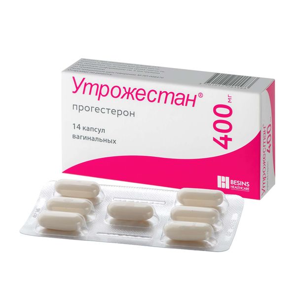 Утрожестан капсулы вагинальные 400мг 14шт фото №2 Утрожестан капсулы вагинальные 400мг 14шт фото №2
