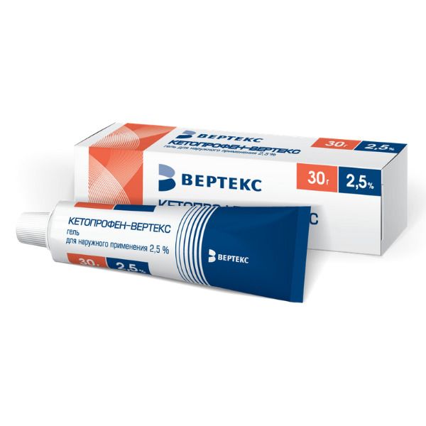 Кетопрофен-Вертекс гель для наружного применения 2,5% 30г