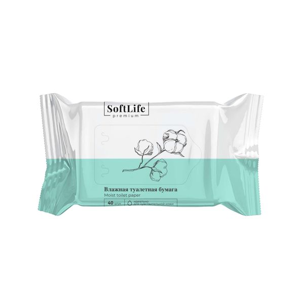 Бумага туалетная влажная Premium SoftLife/СофтЛайф 40шт Бумага туалетная влажная Premium SoftLife/СофтЛайф 40шт