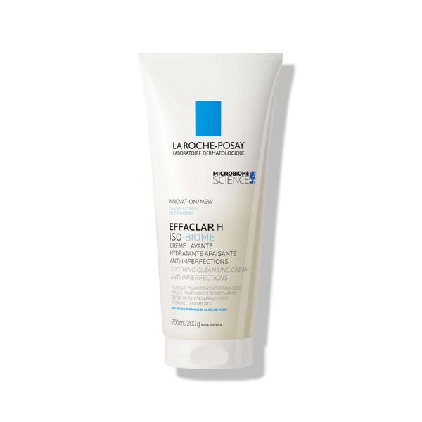 La Roche-Posay Effaclar H Iso-Biome Успокаивающий очищающий крем-гель для лица против несовершенств, от сухости и забитых пор, с маслом карите (ши), ниацинамидом, 200 мл La Roche-Posay Effaclar H Iso-Biome Успокаивающий очищающий крем-гель для лица против несовершенств, от сухости и забитых пор, с маслом карите (ши), ниацинамидом, 200 мл