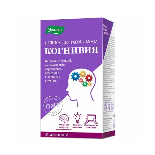 Когнивия Эвалар порошок для приготовления раствора для приема внутрь пакеты-саше 14,5г 10шт фото №2