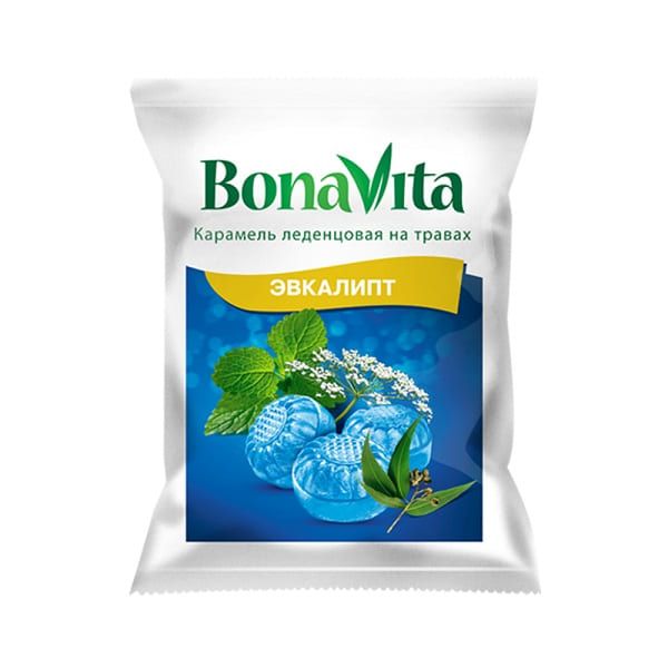 Леденцовая карамель Эвкалипт с витамином С Bona Vita 60г