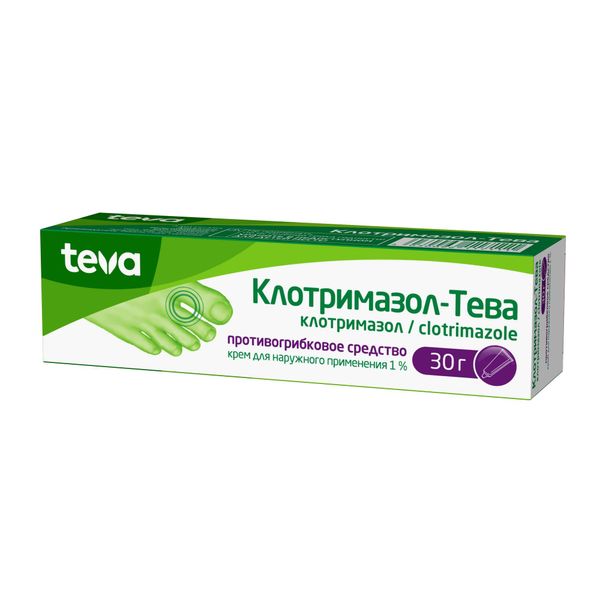 Клотримазол-Тева крем для наружного применения 1% 30г фото №2 Клотримазол-Тева крем для наружного применения 1% 30г фото №2