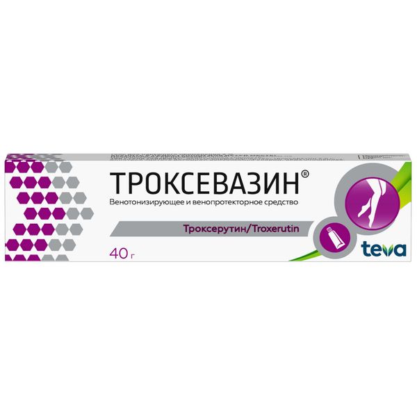 Троксевазин гель для наружного применения 2% 40г Троксевазин гель для наружного применения 2% 40г