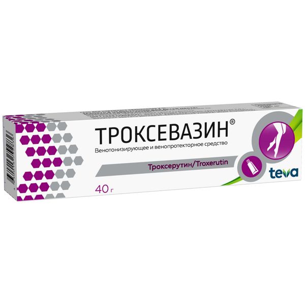 Троксевазин гель для наружного применения 2% 40г фото №3 Троксевазин гель для наружного применения 2% 40г фото №3