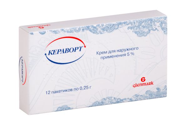 Кераворт крем для наружного применения пак. 5% 0,25г 12шт Кераворт крем для наружного применения пак. 5% 0,25г 12шт