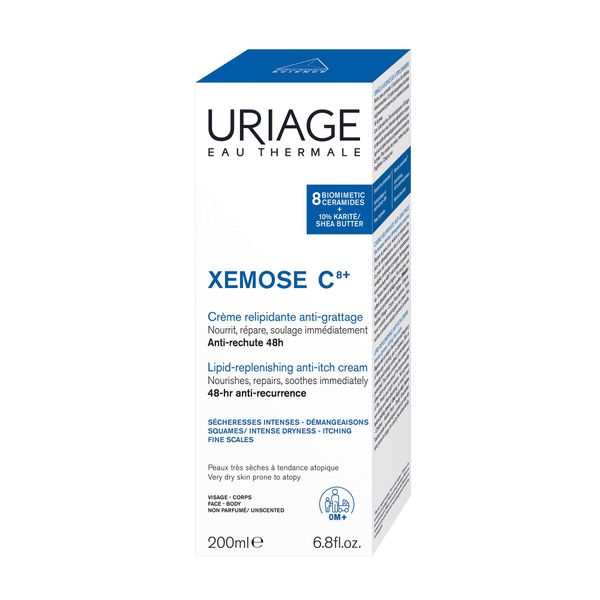 Крем успокаивающий липидовосстанавливающий с церамидами Xemose C8+ Uriage/Урьяж туба 200мл фото №2 Крем успокаивающий липидовосстанавливающий с церамидами Xemose C8+ Uriage/Урьяж туба 200мл фото №2