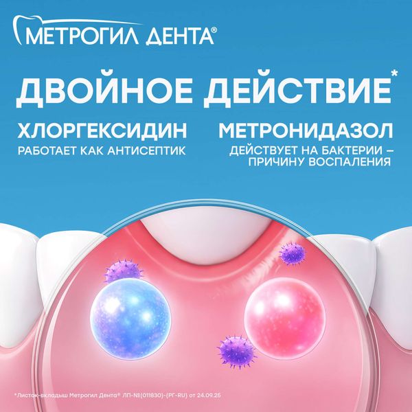 Метрогил Дента гель стоматологический 20г фото №5 Метрогил Дента гель стоматологический 20г фото №5