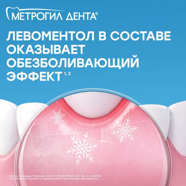 Метрогил Дента гель стоматологический 20г фото №7 Метрогил Дента гель стоматологический 20г фото №7