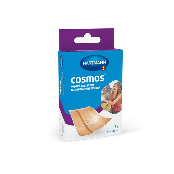 Пластырь водоотталкивающий нестерильный Water-resistant Cosmos/Космос 6х10см 5шт фото №2 Пластырь водоотталкивающий нестерильный Water-resistant Cosmos/Космос 6х10см 5шт фото №2