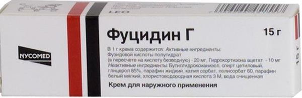Фуцидин Г крем 2% 15г 