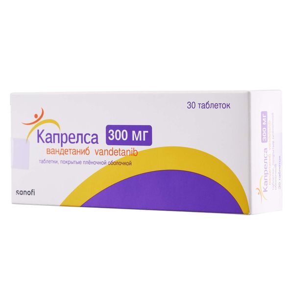 Капрелса таблетки п/о плен. 300мг 30шт Капрелса таблетки п/о плен. 300мг 30шт