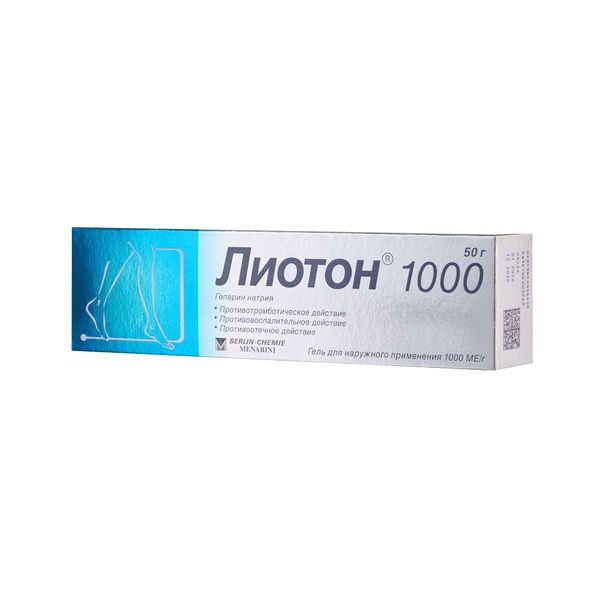 Лиотон 1000 гель для наружного применения 50г Лиотон 1000 гель для наружного применения 50г