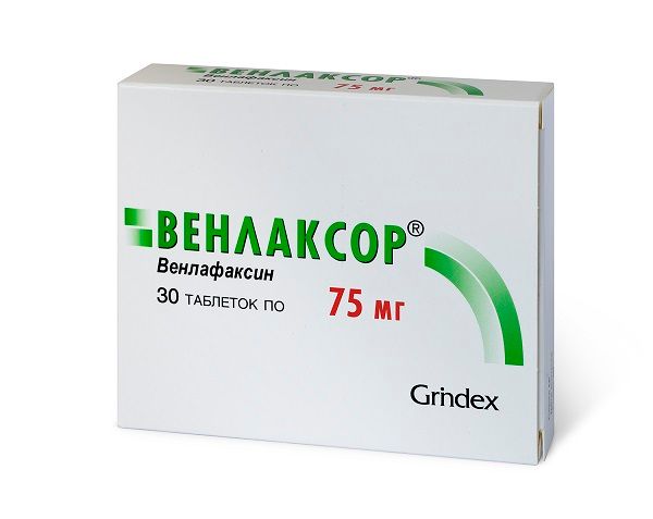 Венлаксор таблетки 75мг 30шт
