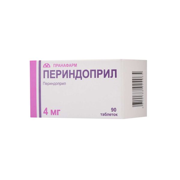Периндоприл таблетки 4мг 90шт Периндоприл таблетки 4мг 90шт