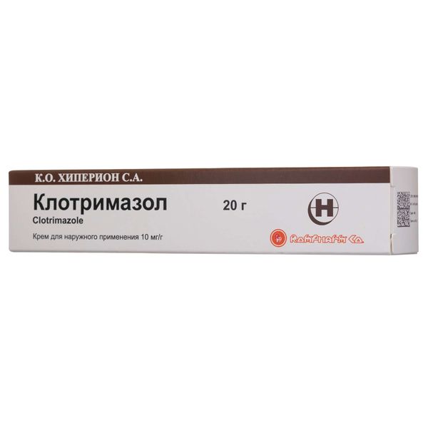 Клотримазол крем для наружного применения 1% 20г Клотримазол крем для наружного применения 1% 20г