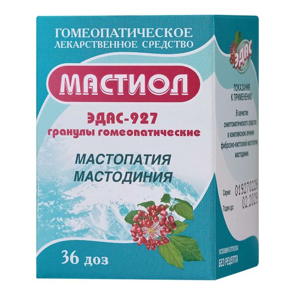Эдас-927 Мастиол гранулы гомеопатические 36доз Эдас-927 Мастиол гранулы гомеопатические 36доз