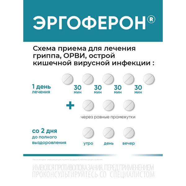 Эргоферон таблетки для рассасывания 20шт фото №4