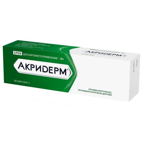 Акридерм крем для наружного применения 0,05% 30г  фото №2