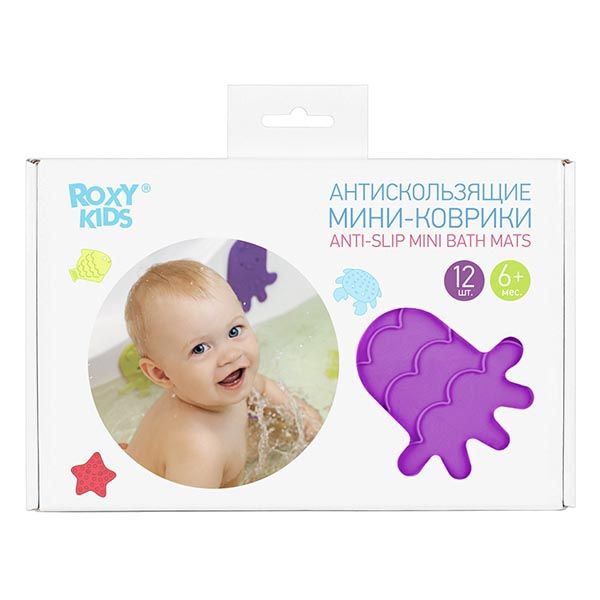 Мини-коврики антискользящие для ванны ROXY-KIDS (Рокси Кидс) 12 шт. фото №2