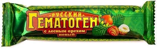 Гематоген Русский Новый с лесным орехом 40 г