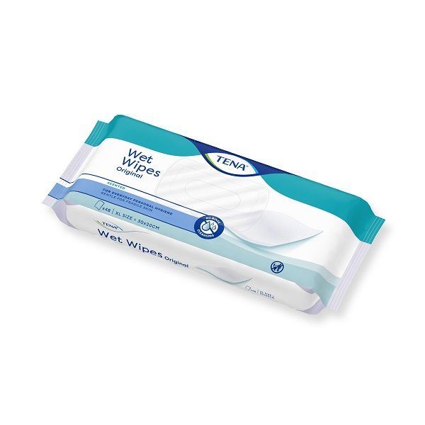 Салфетки влажные Wet Wipes Original Tena/Тена 48шт