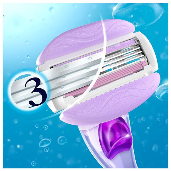 Женская бритва Gillette Venus Breeze + 2 сменные кассеты cо встроенными полосками с гелем фото №2