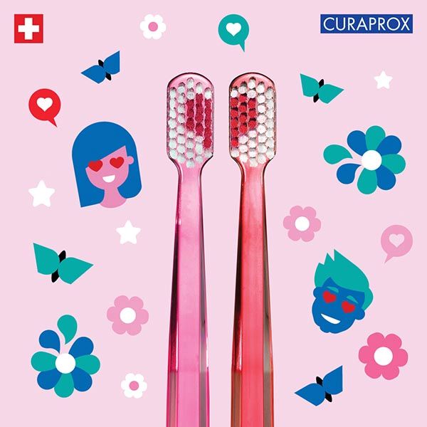 Щетка зубная ультрамягкая для взрослых Duo Love Curaprox/Курапрокс 2шт (CS5460/2) фото №7