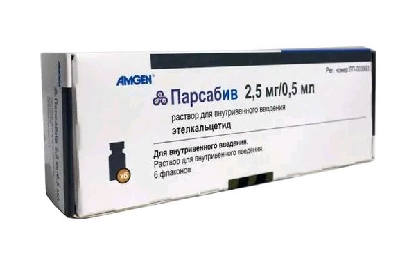 Парсабив раствор для в/в введ. 2,5мг/0,5мл 0,5мл 6шт