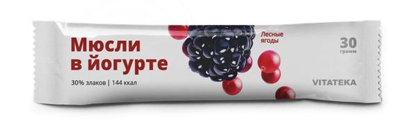 Батончик Мюсли в йогурте Лесные ягоды Vitateka/Витатека 30г