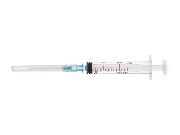 Шприц инъекционный 3-х компонентный с иглой 23G Pascal'/Паскаль 0,6х30мм 2мл 100шт