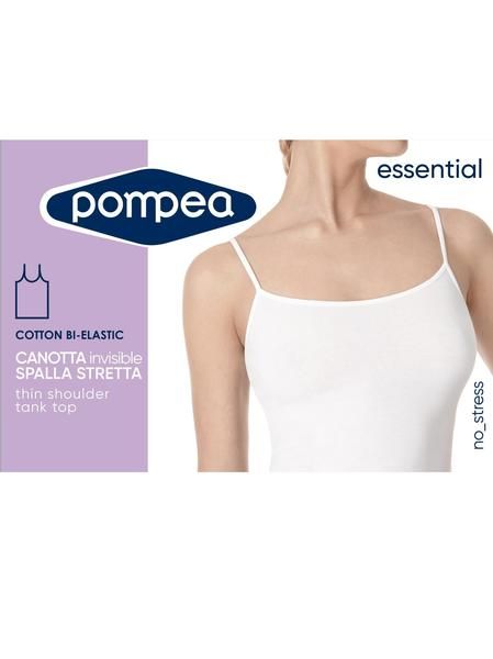 Майка женская с широкими бретельками черная Pompea р.S/M