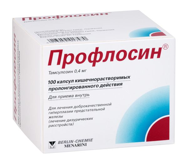 Профлосин капсулы кш/раств. с пролонг. высвобожд. 0,4мг 100шт